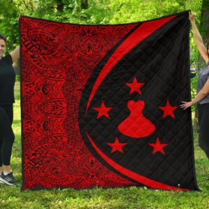 Austral Islands Flag Polynesian Premium Quilt  Circle Style  07 J2  Quilt